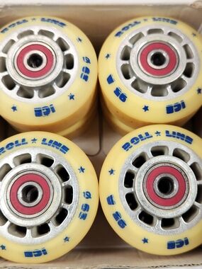 Roll Line ICE 63mm Quad Roller Skate Wheels (Set of 8) 95A